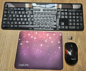 Klawiatura Logitech K750 solar czarna + mysz M525