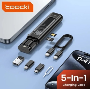 Zestaw podróżny etui kabel USB / C / Micro /iPhone