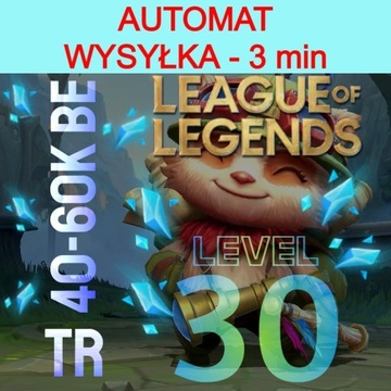 Konto League of Legends Smurf LoL TR 40-60K BE