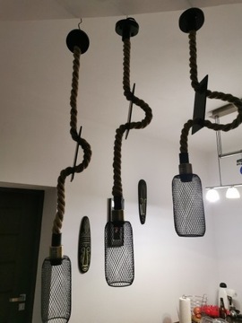 Lampa wisząca industrialna Edison koszyk