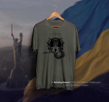 Koszulka Wojna na Ukrainie Model GHOST KYIV S-3XL