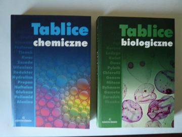 Tablice chemiczne , Tablice biologiczne. 2szt.