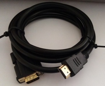 Kabel HDMI na VGA 2m czarny 