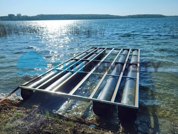 Pomost pływający, platforma pływająca, tratwa 6x3m