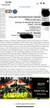Dwa bilety na żużel SGP Germany Landshut