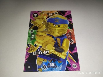 Karta LEGO Ninjago S8 nr 15 Złoty JEY