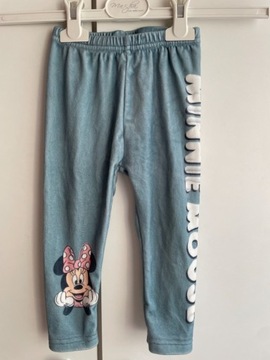 Spodnie legginsy 86 welurowe Micky Mouse zara h&m