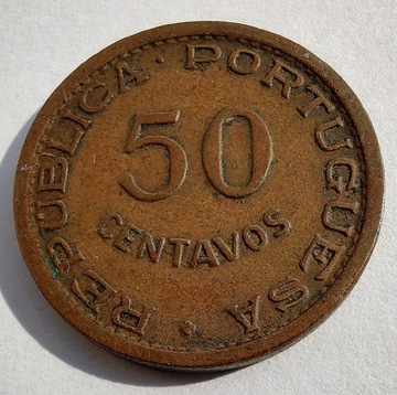 MOZAMBIK PORTUGALSKI 50 Centavos 1957