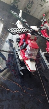 Dwa helikoptery ratownicze Lego Cobi