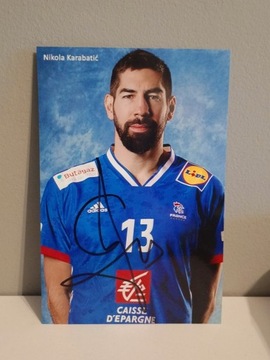 Nikola Karabatic autograf Francja piłka ręczna 