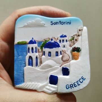 Magnes na lodówkę 3D Grecja Santorini