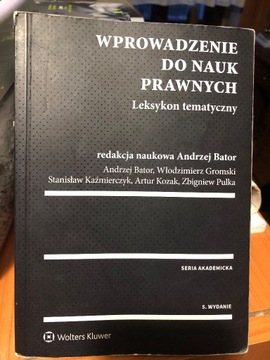 Wprowadzenie do nauk prawnych Leksykon