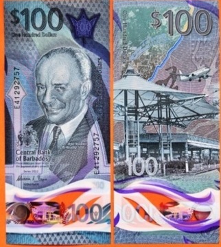 Barbados 100 dolars 2022 UNC 