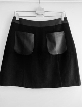 Czarna krótka spódnica Oliver Bonas r12 wełna