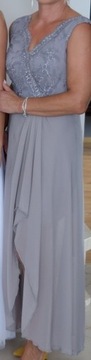 Piękna długa suknia asymetryczna rozmiar 38