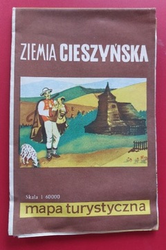 Mapa turystyczna Ziemia Cieszyńska 1984 r.