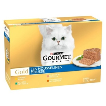 Gourmet Gold MUS kurczak królik łosoś 24x85g