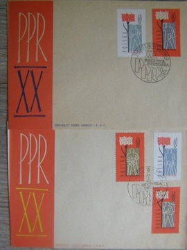  koperty FDC - 1144 - 1148 - 1962r.