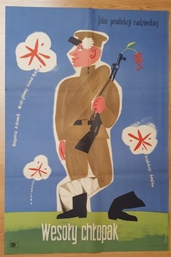 Wesoły chłopak, 1955, Flisak, plakat filmowy, RARE