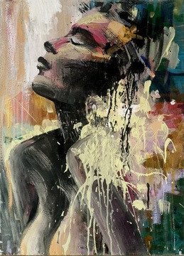 obraz akrylowy 70x50 cm abstrakcja kobieta