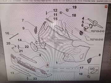 Nakładka spoiler zderzaka przedniego Abarth 500