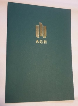 Teczka na dokumenty z logiem AGH (Akademi Górniczo Hutniczej)