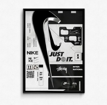 Plakat w ramce Nike x Stussy