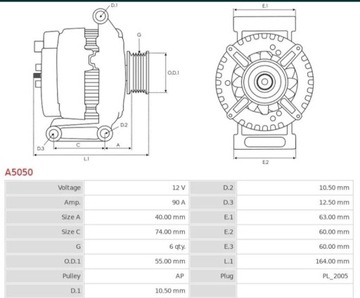 Alternator mazda 6 