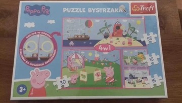 Puzzle Bystrzaka 4w1 Świnka Peppa Trefl 