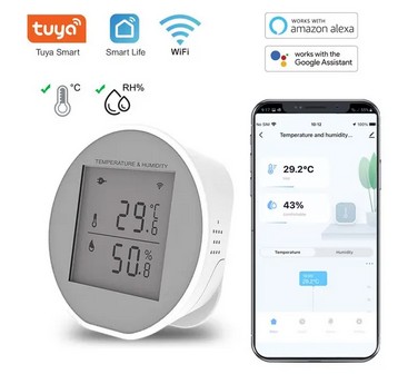 Czujnik temperatury i wilgotności WiFi Tuya USB Ekran