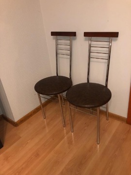  Krzesła metalowe para 