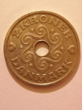 Moneta bilon 2 Korony DANIA 2 KRONER DANMARK 1992