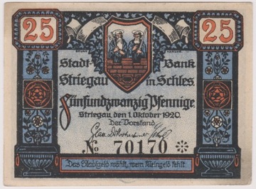 Striegau (Strzegom), 25 Pf, 1.10.1920 (70170)