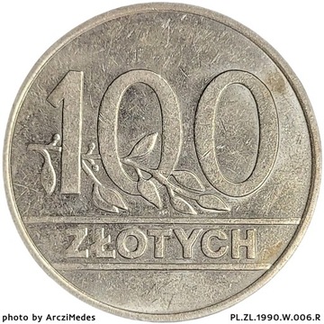 100 złotych 1990, Polska
