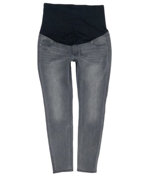 H&M MAMA CIĄŻOWE SZARE JEANSY SKINNY JEGGING 46/48