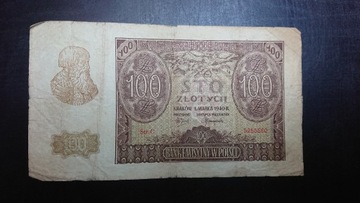 Banknot 100 STO ZLOTYCH 1940  C 5255560