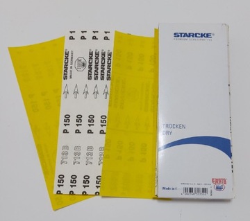 Papier ścierny ERSTA żółty P150 115×228mm/100 szt.