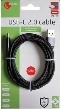 Kabel USB typ C do ładowania i przesyłania danych