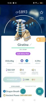 Sprzedam Shiny Giratina Pokemon Go