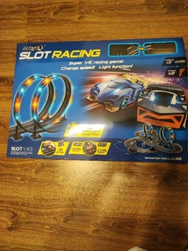 Tor Wyścigowy 2 Autka Slot Cars 1:43 Pętla Lampki