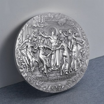 APOLLO AND MUSES Celestial Beauty 5 Oz Silver Coin