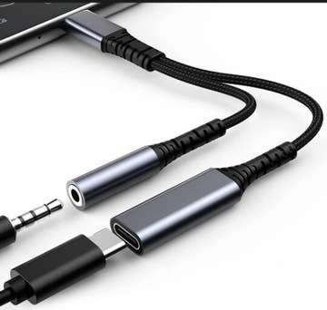 Adapter USB-C na minijack 3,5mm i USB-C 60W