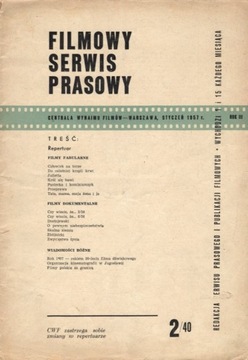 Filmowy Serwis Prasowy nr 2/40 1957 r.