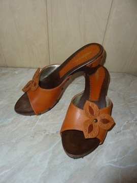 SOLO FEMME BUTY  KLAPKI DREWNIAKI r. 37 wygodne