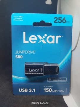 pendrive Lexar 256gb 3.1 150 mb/s