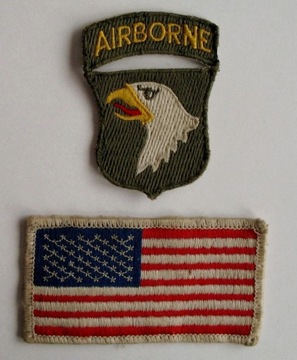 Naszywka Airborne + flaga USA