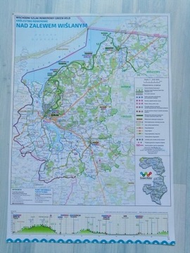 Mapa Wschodni Szlak Rowerowy Nad Zalewem Wiślanym.