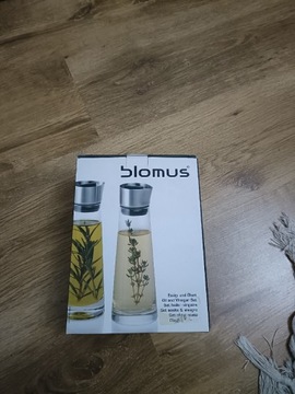 Zestaw do oliwy octu Blomus Alinjo butelki nowe olej pojemnik dozownik 