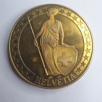 Szwajcaria medal helvetia le lac leman les lacs