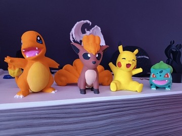 Figurki pokemon druk 3d ręcznie malowane